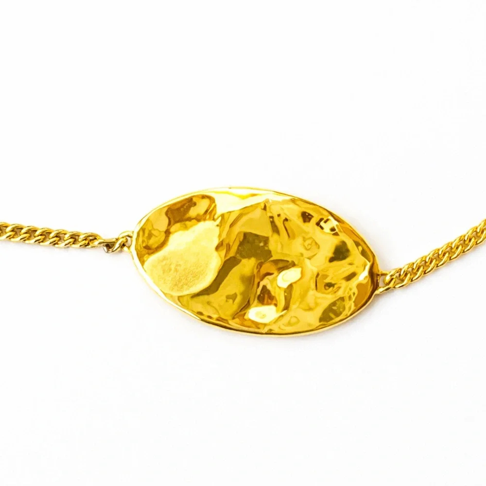 MONICA VINADER 14K GOLD TALISMAN HEART BRACELET